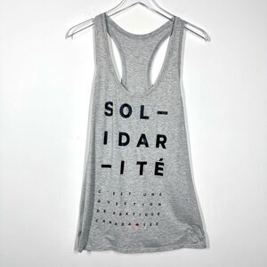 Lululemon Women’s Size 10 Solidarite Love Tank Graphic Grey Pima Cotton Top